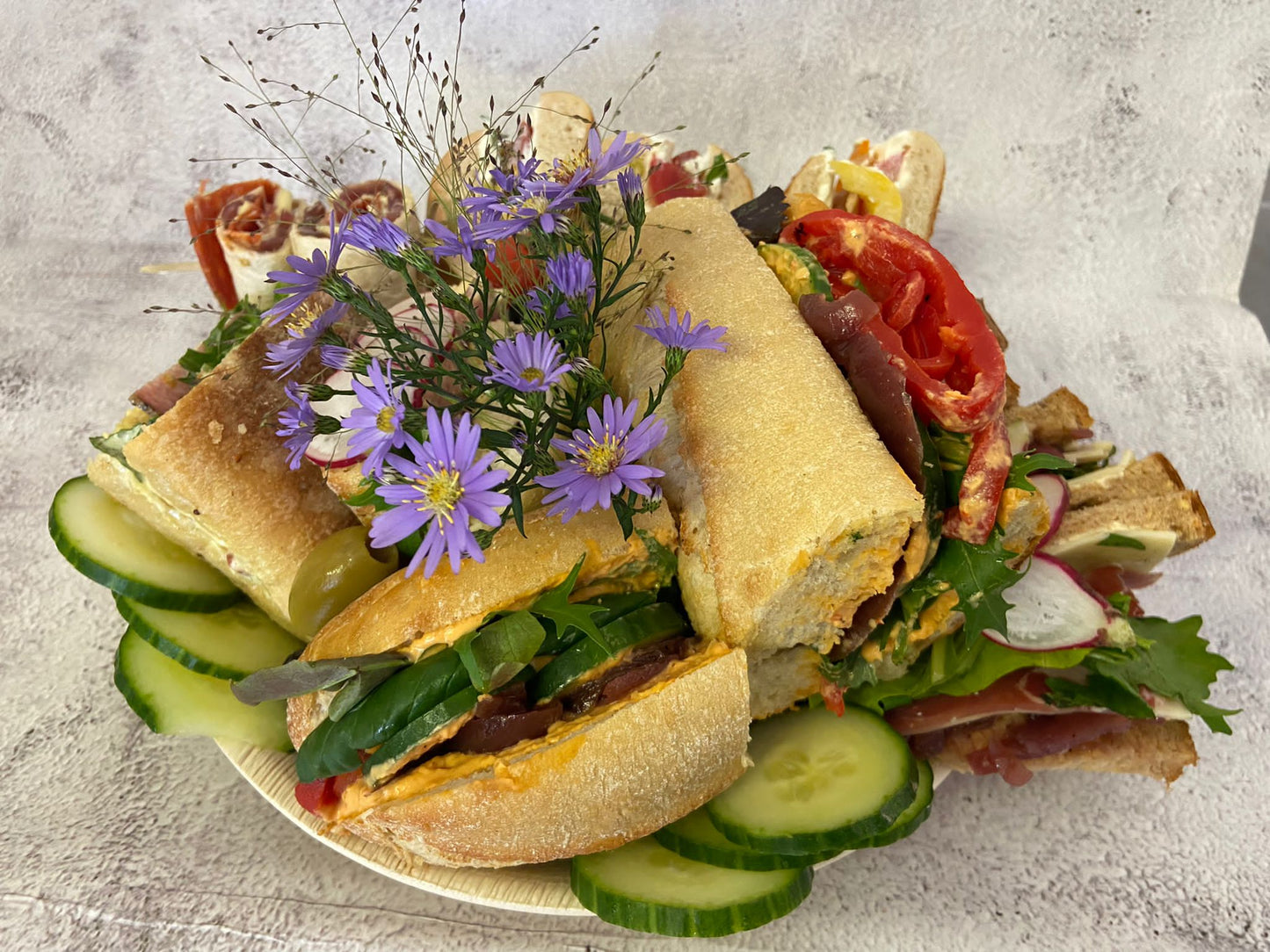 Gourmet sandwich platter