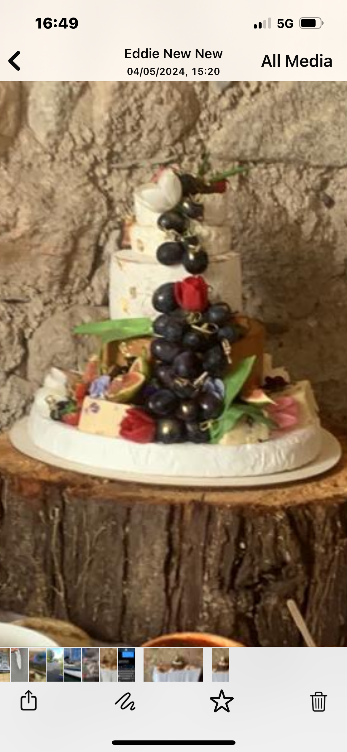 Celebration cheese tower cake