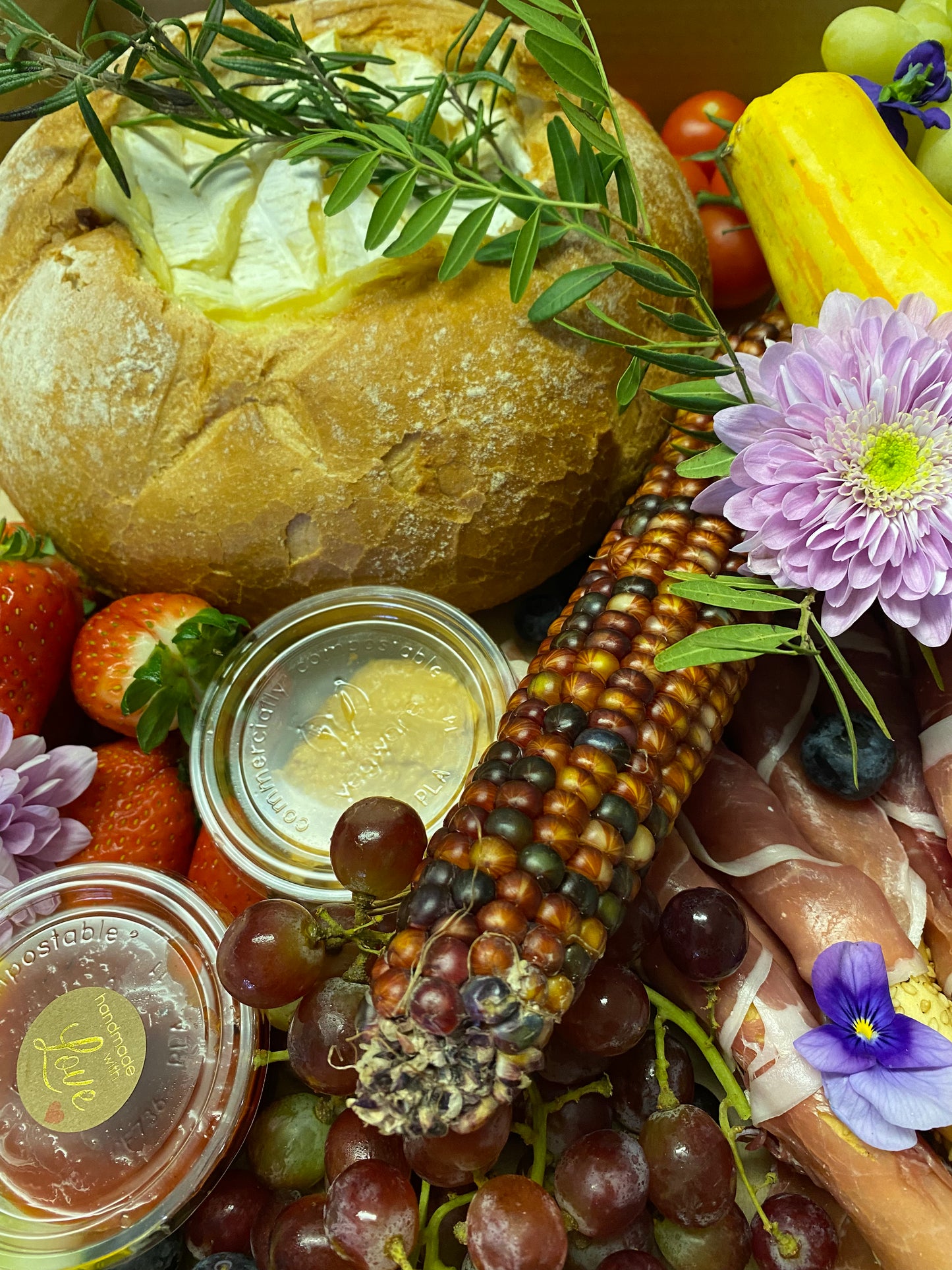 Baked Wicklow Bán Brie  tear and share platter