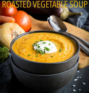 Roasted veggie soup