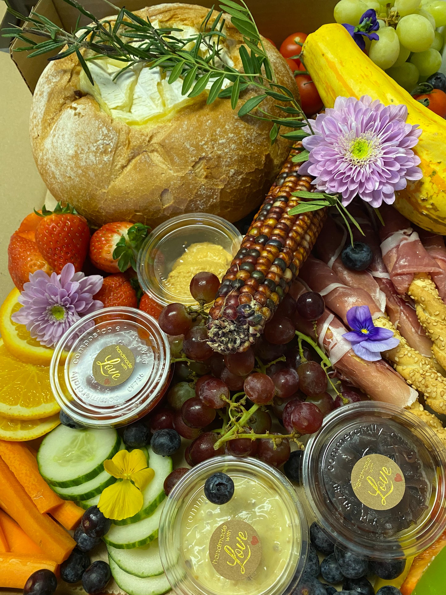 Baked Wicklow Bán Brie  tear and share platter