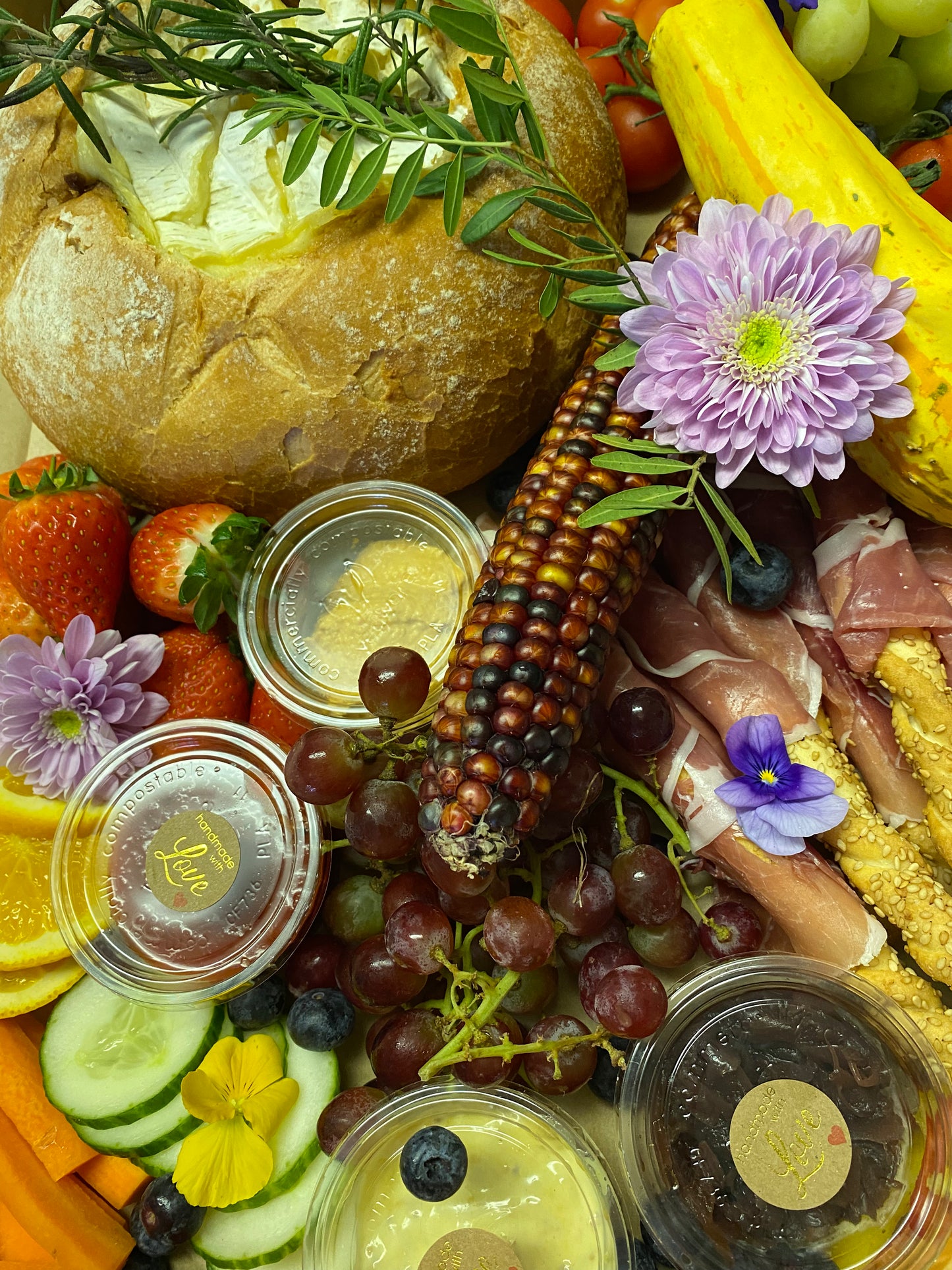 Baked Wicklow Bán Brie  tear and share platter