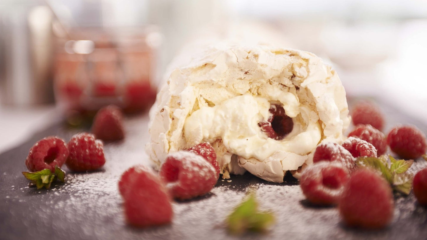 Raspberry roulade